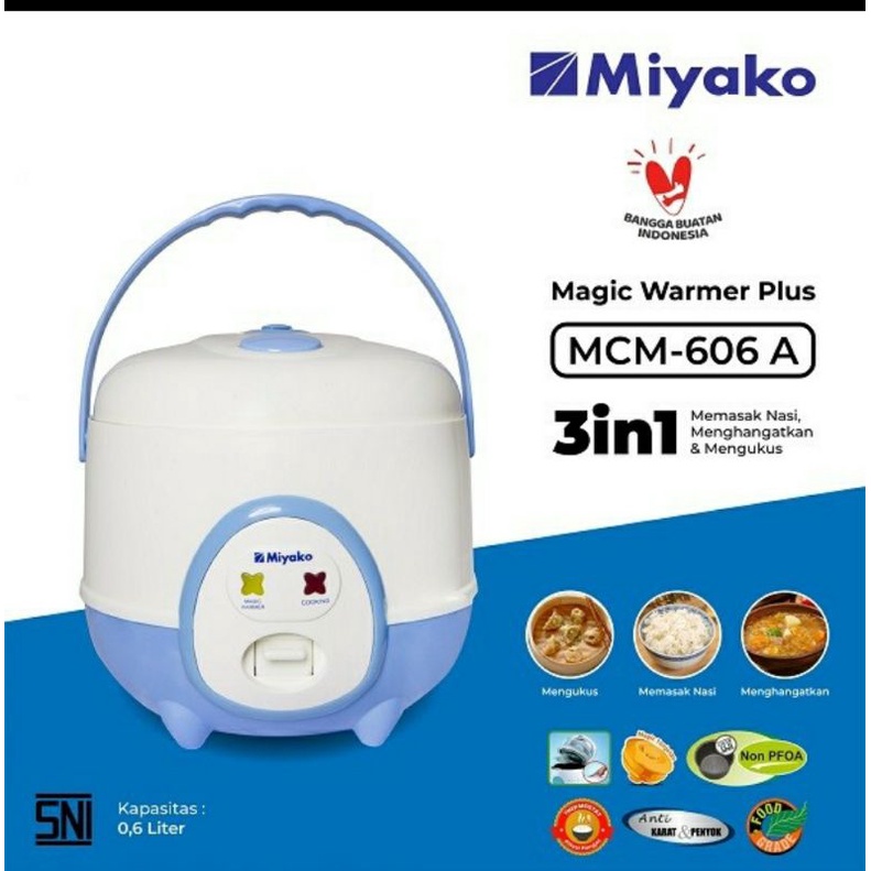 Jual Penanak Nasi Magic Warm Plus Miyako Mcm 606a06ltr Shopee