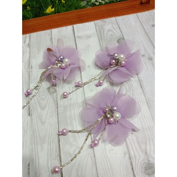 Jual bunga 3D motif rumbai diameter +-6cm harga per 1 pcs | Shopee ...