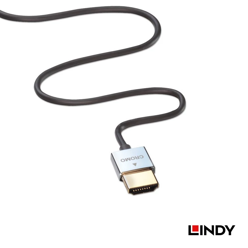 Kabel HDMI LINDY 2m Cromo Ultra Slim HDMI 2.0 Cable with Ethernet 8K 4K 2K 1080P 3D HEC ARC 18Gbps Kabel Flexible