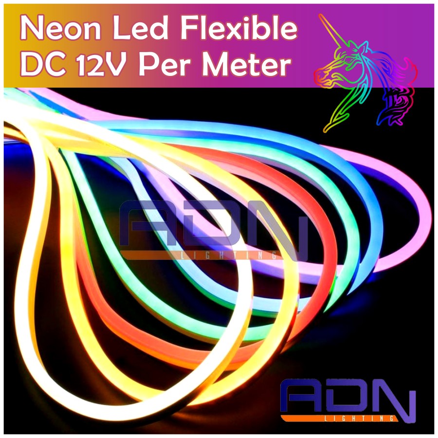 Jual Lampu Led Neon Flex Strip Light Flexible Dc12v Meteran Ip65