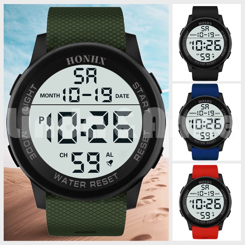 Jual Jam Tangan Pria Sport Digital Led HONHX Big Dial Anti Air Jam Tangan Pria Digital Shopee Indonesia