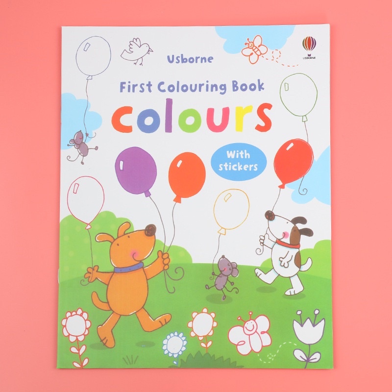 Jual Free Stickers Usborne First Colouring Book Buku Mewarnai Anak Impor Edukasi Anak