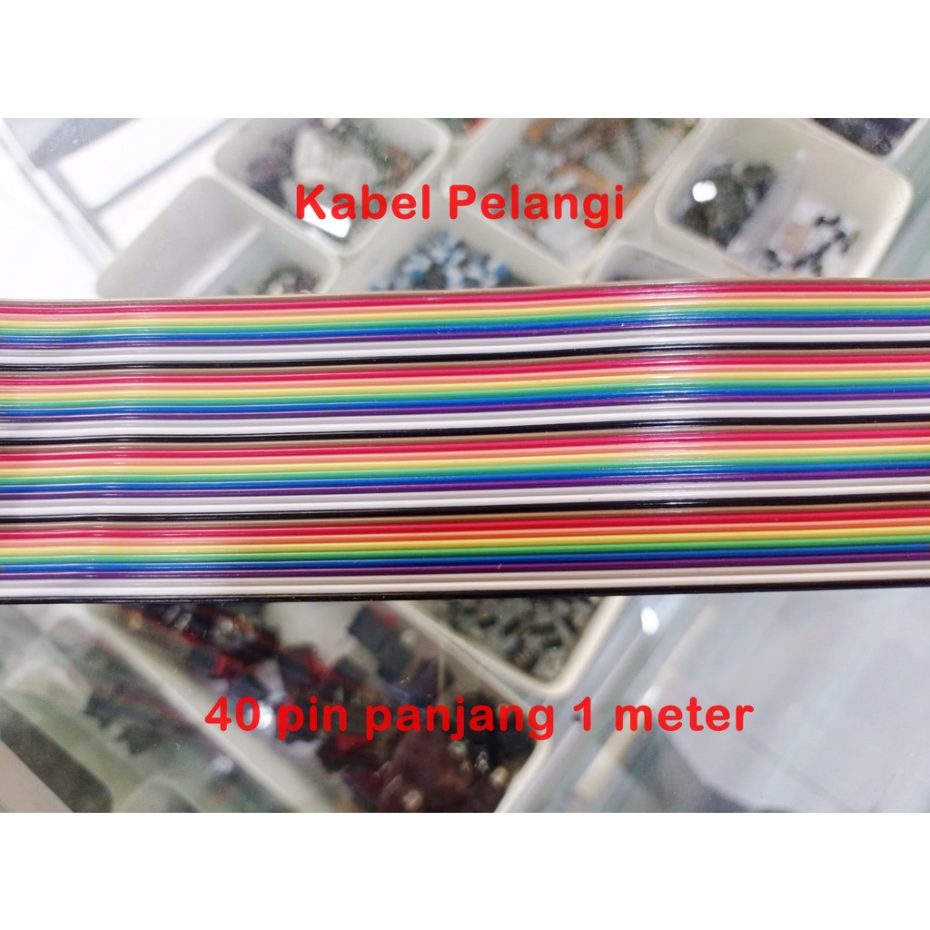 Jual Rainbow Cable 40 Pin 1 Meter kabel pelangi panjang 1 meter ...