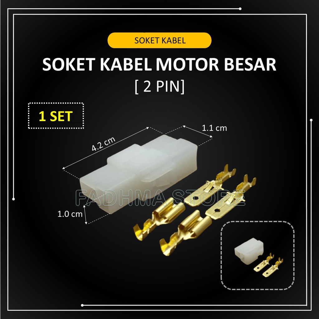 Jual Soket Kabel Motor Pin Besar Set Lengkap Dengan Skun Konektor Kabel Socket Kabel Motor