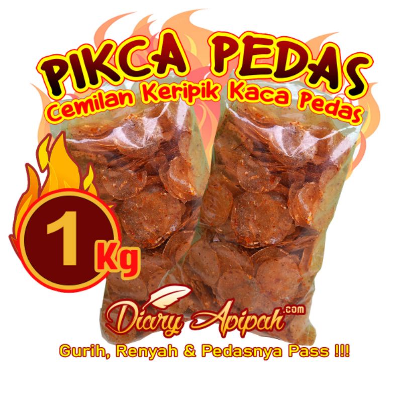 Jual Pikca Pedas Kiloan Cemilan Keripik Kaca Olahan Singkong | Shopee ...