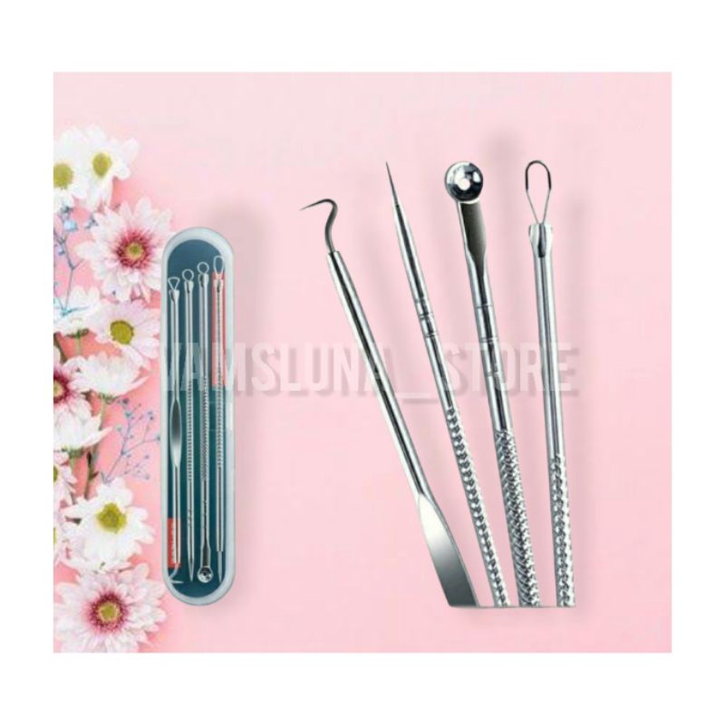 Jual Alat Pencet Komedo Jerawat Pinset Set Isi Pcs Pimple Pick Sendok Una Blackhead