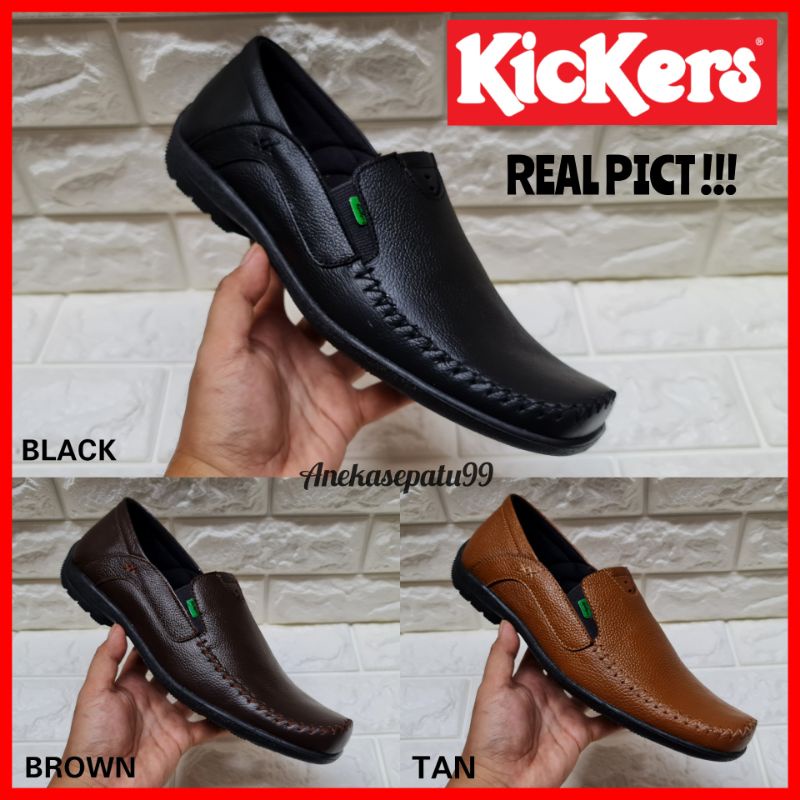 Jual Sepatu K20 Sepatu Pria Slip On Bahan Kulit PU Import Kasual & Formal -  Hitam, 39 - Kota Tangerang Selatan - Bosindo Official