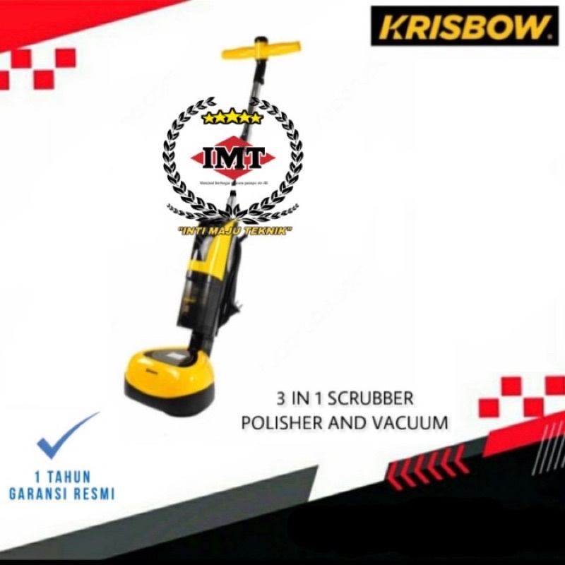 Jual Mesin Poles Lantai Portable 3 In 1 Krisbow Scrubber Polisher