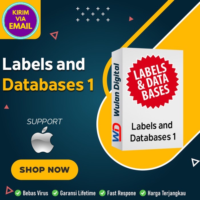 Jual Software Membuat Label Labels and Databases 1 Full Version [Mac