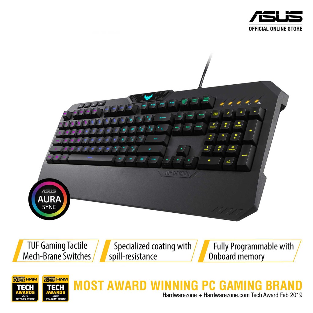 Jual ASUS TUF GAMING K5 RGB AURA SYNC WITH TACTILE MECHA-BRANE KEY