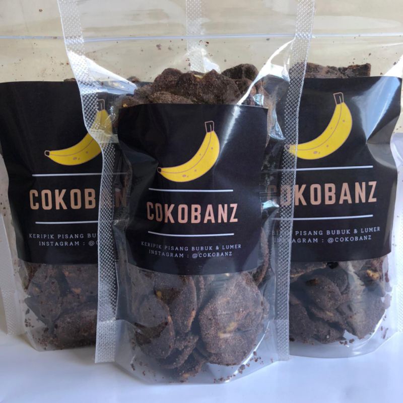 Jual Keripik Pisang Coklat Bubuk 80 Gram 100 Gram 150 Gram 200 Gram