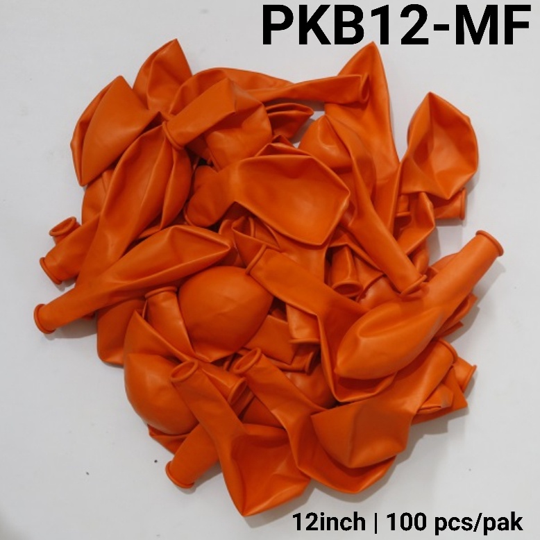 Jual PKB12 MF Balon Latex 12 Inch 30 Cm 100 Metalik Metallic Orange Balon Latex Bulat Metalik