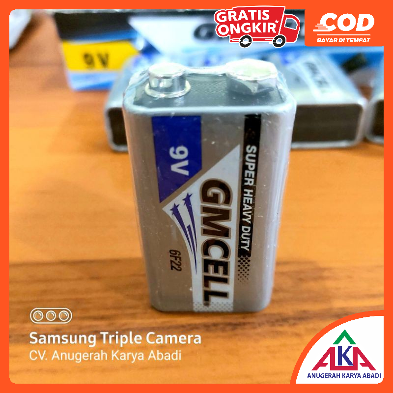 Jual BATERAI KOTAK 9V Super Heavy Duty GM CELL 6F22 Shopee Indonesia