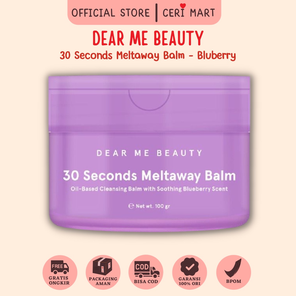 Jual Dear Me Beauty 30 Seconds Meltaway Cleansing Balm Blueberry Peach ...
