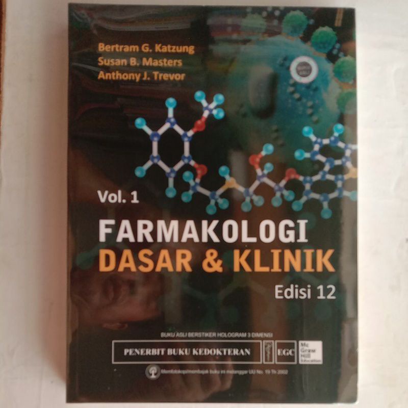 Jual FARMAKOLOGI DASAR & KLINIK. KATZUNG. EDISI. 12 VOL.1 ( ORIGINAL ...