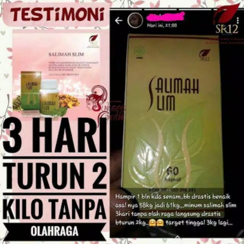 Jual Ampuh!! Salimah Slim SR12 Pelangsing Herbal / Obat Diet Ampuh ...