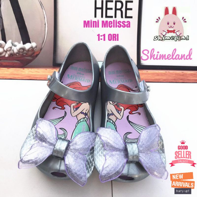 Little Mermaid Shoes Mini Melissa Cinderella Shoes Sepatu Anak