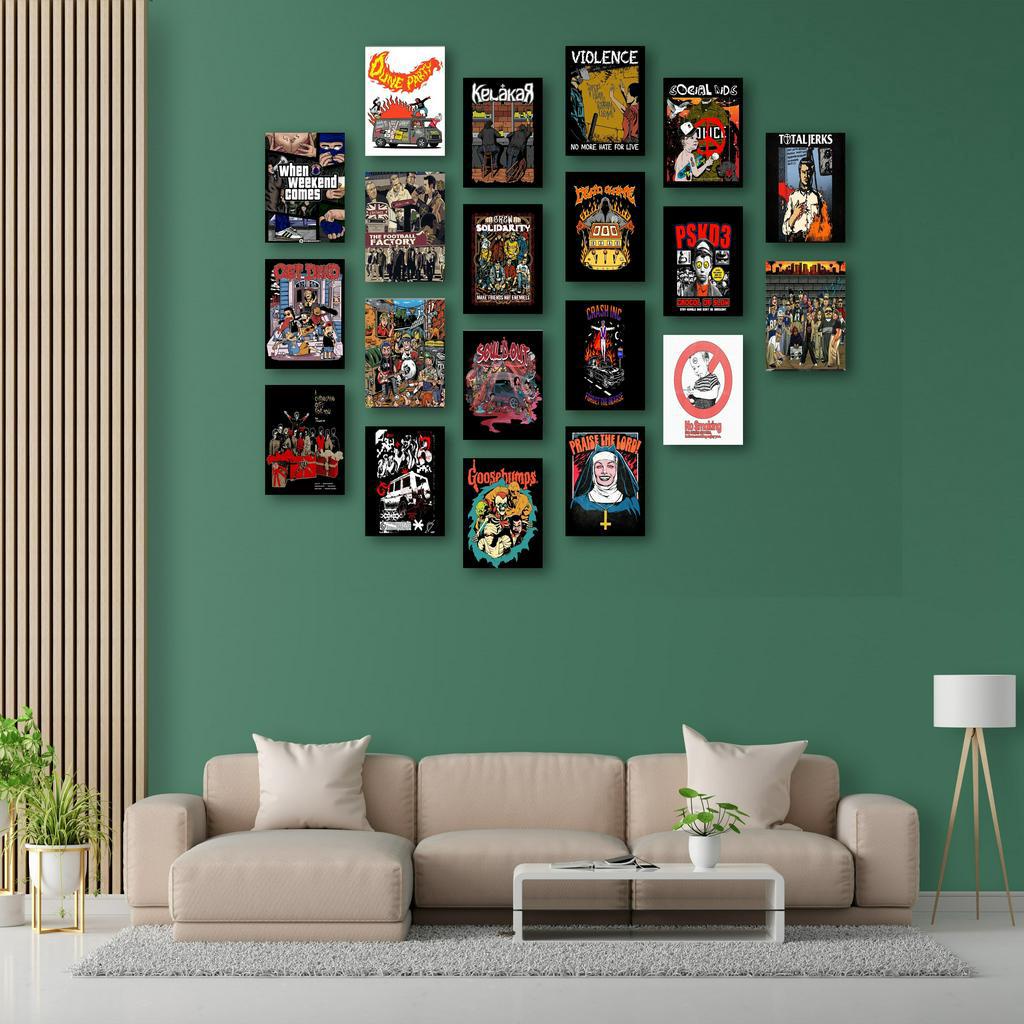 Jual (32pcs)Hiasan Dinding Kamar Vintage Black Aesthetic Vintage Ukuran