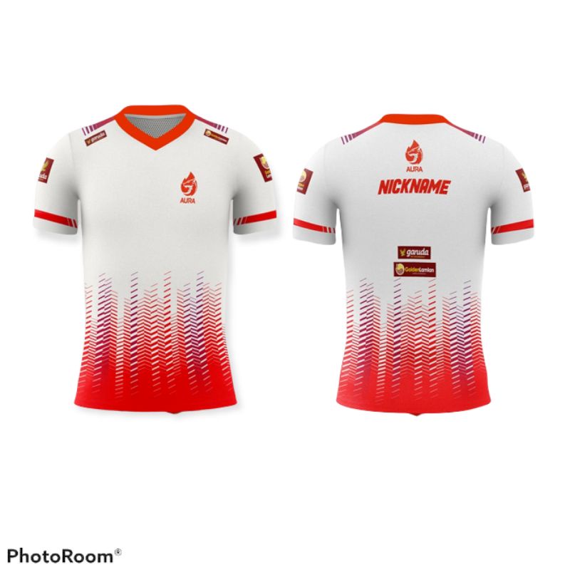 Jual JERSEY AURA ESPORT GAMING CUSTOM NICKNAME GRATIS BAHAN DRYFIT