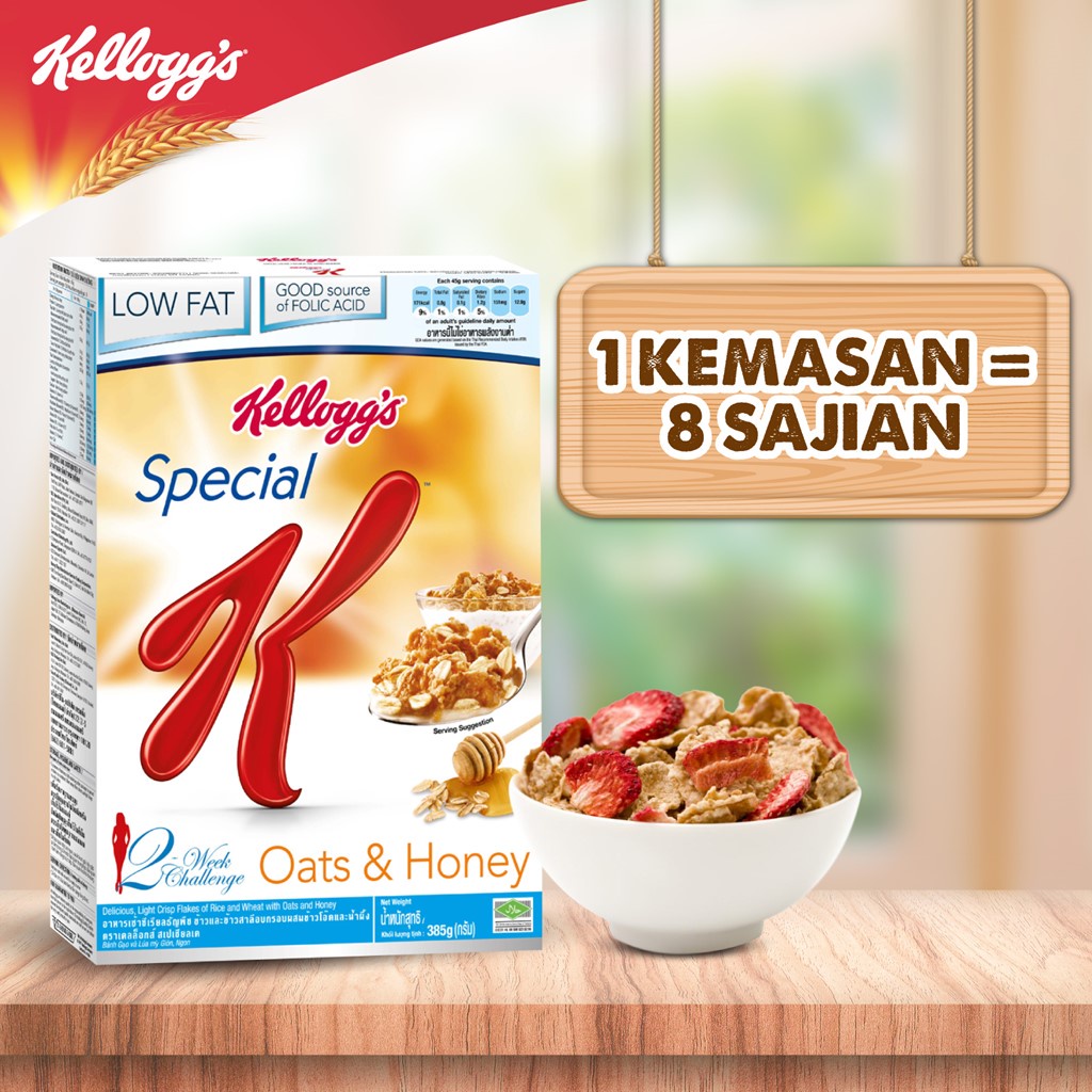 Jual Kelloggs Special K Oats & Honey Cereal 385 gr Shopee Indonesia
