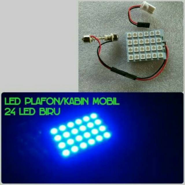 Jual Lampu Plafon / Kabin Mobil LED (24 Titik) BIRU | Shopee Indonesia