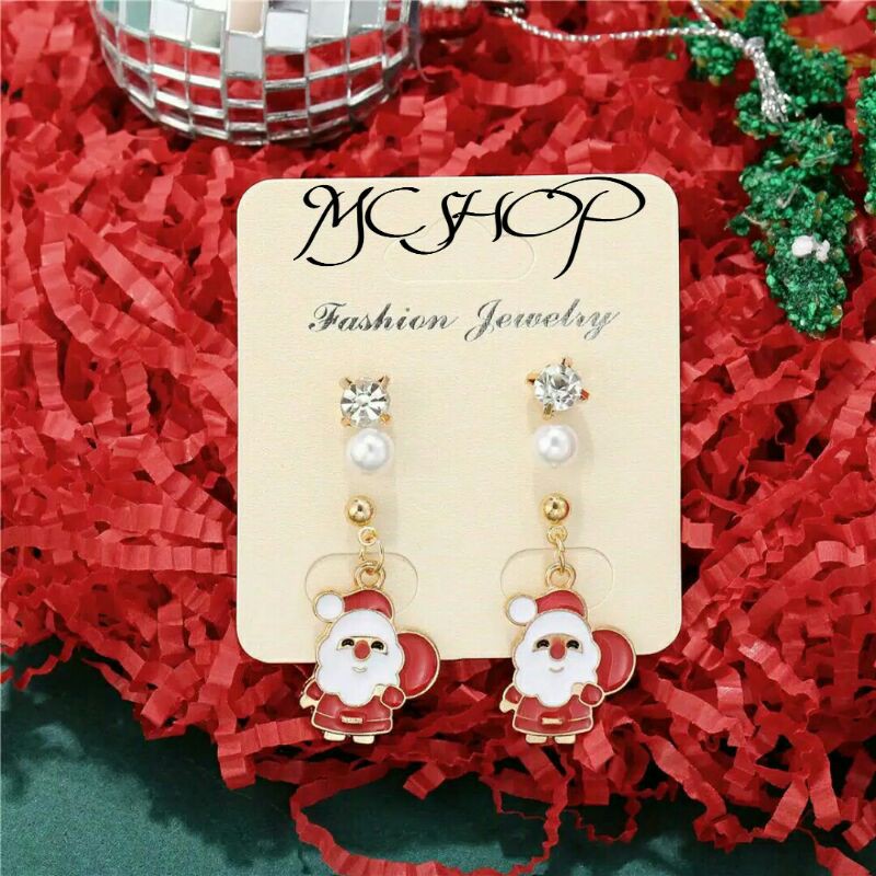 Jual ANTING EDISI NATAL MODEL RUSA / SINTERKLAS - CHRISTMAS EARRINGS ...