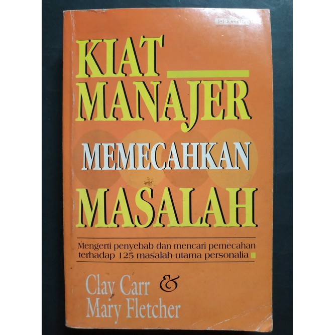 Jual Clay Carr & Mary Fletcher Kiat Manajer Memecahkam Masalah