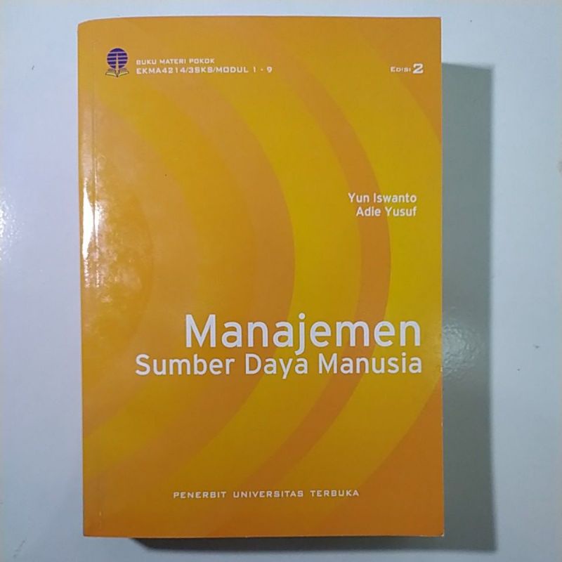 Jual Buku Materi Pokok / Modul Manajemen Sumber Daya Manusia EKMA 4214 ...