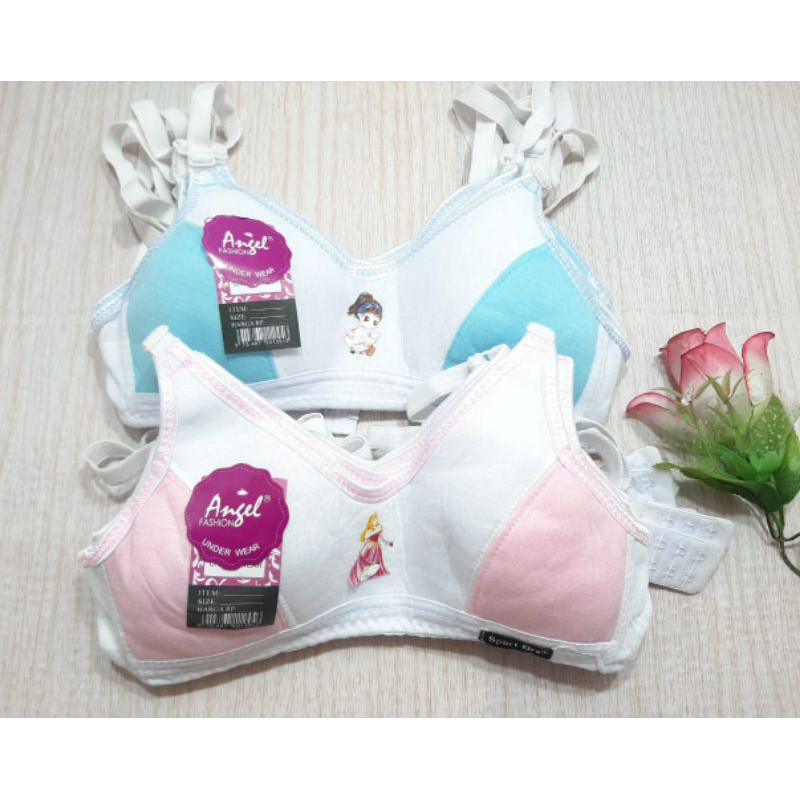 Bra sport angel remaja tanpa kawat dan spon/BH remaja size 34_38 murah  sidoarjo