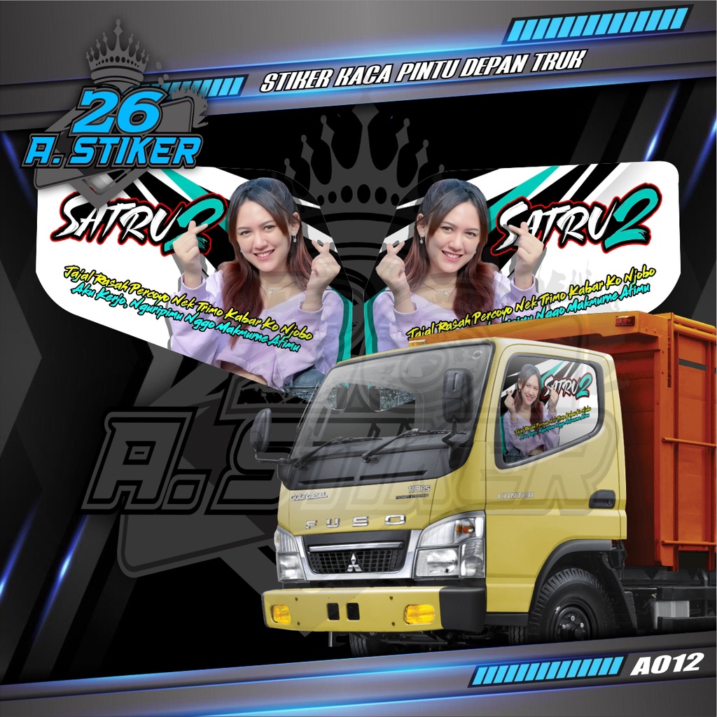 Jual Stiker Decal Kaca Pintu All Truck Canter, Ragasa, Umplung, Giga ...