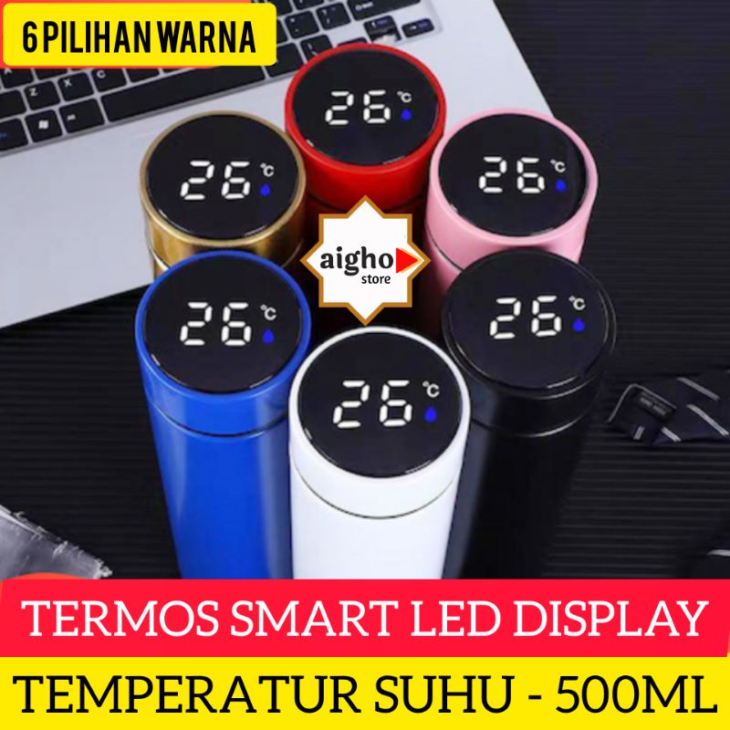 Jual Tumbler Led Digital Suhu Temperatur Untuk Air Panas And Air Dingin 500ml Shopee Indonesia 2840