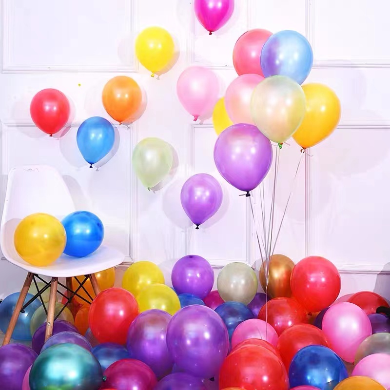Balon Pearlescent 100pcs Balon Lateks 10 Inch Pearlescent Pernikahan Dekorasi Pesta Dekorasi Balon balon  balon huruf  balon latex balon ulang tahun