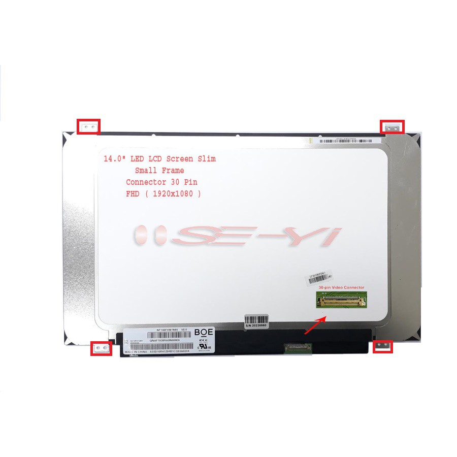 NT140FHM-N45 V8.0 1920×1080 30ピン 14インチ LED ノートパソコン画面