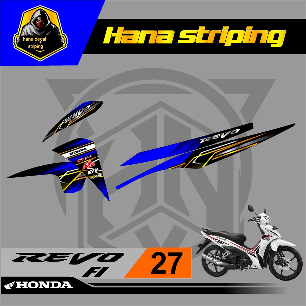 Jual Sticker Striping Honda Revo F1 - Stiker Lis Semifull desain kode ...
