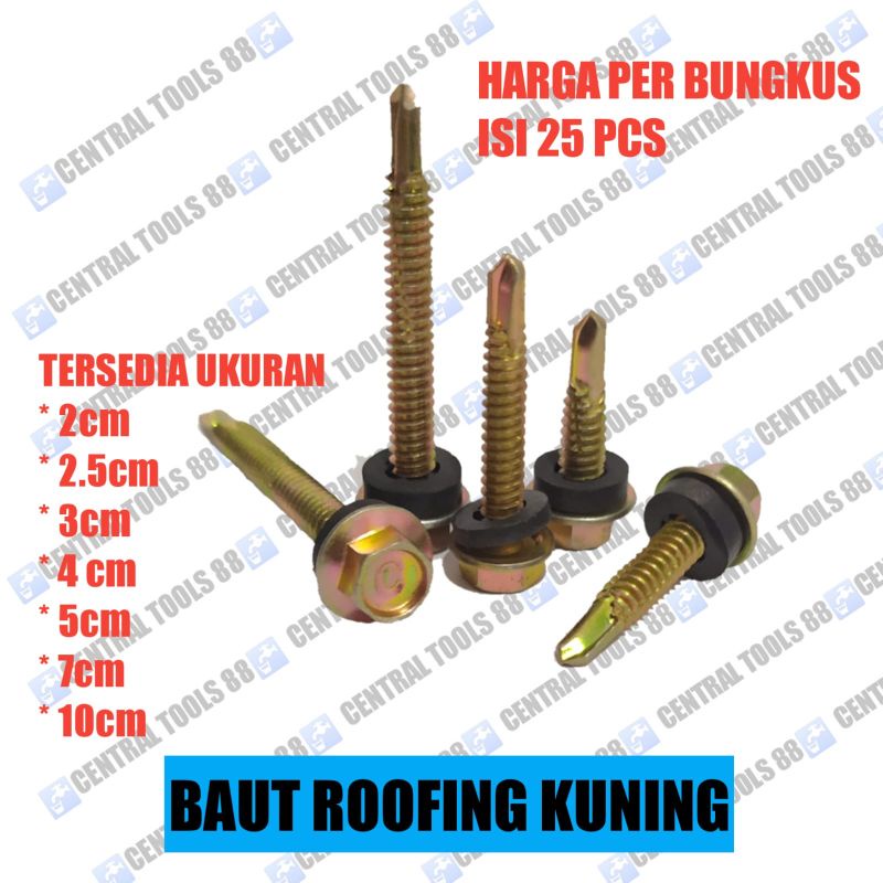 Jual Baut Roofing Harga Pcs Sekrup Roofing Baut Kanal Baut Baja