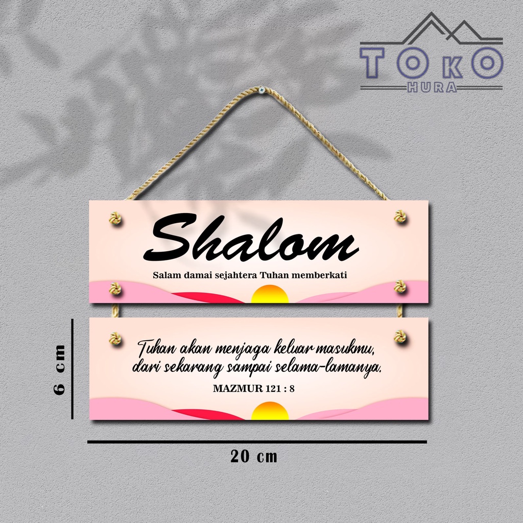 Jual Hiasan Pintu rumah Rohani Kristen / Ucapan Shalom / Syalom ...