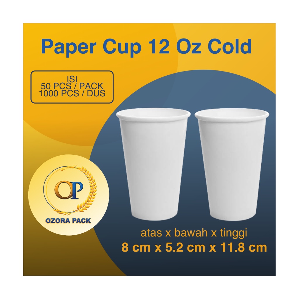 Jual Paper Cup 12 Oz Cold Polos Gelas Kertas Minuman Dingin 12 Oz Shopee Indonesia 7989