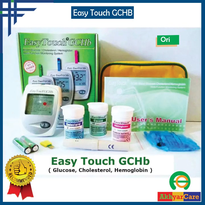 Jual Alat Cek Easy Touch GCHB 3 in 1 Alat Tes Test Gula Darah