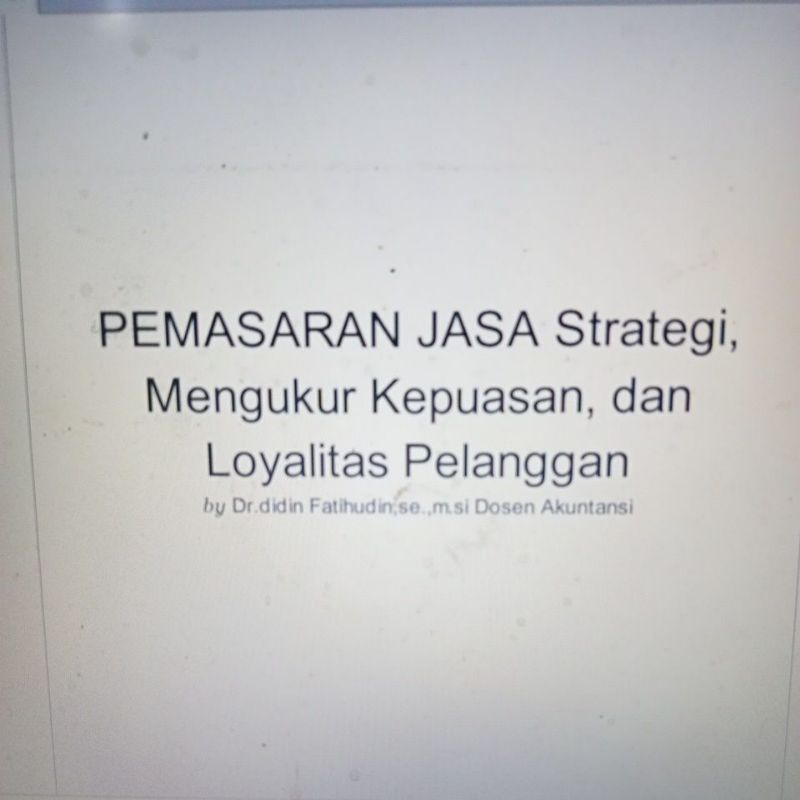 Jual Buku Pemasaran Strategi, Mengukur Kepuasan,dan Loyalitas Pelanggan ...