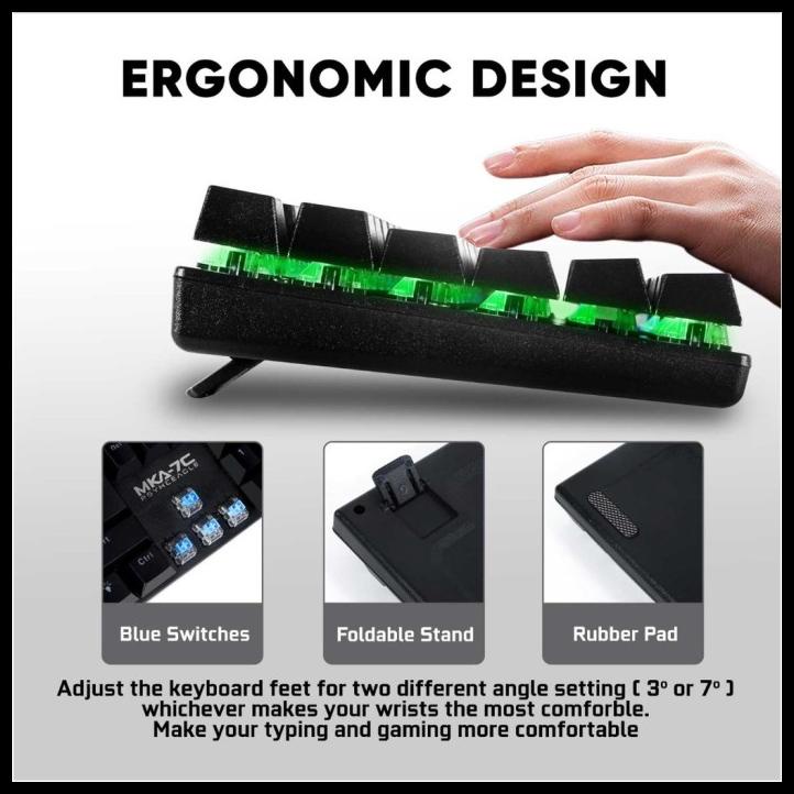Jual Keyboard Mechanical Gaming Armaggeddon Mka 7C Psycheagle Blue ...