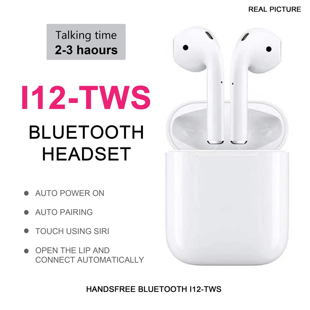 Headset bluetooth best sale i12 tws
