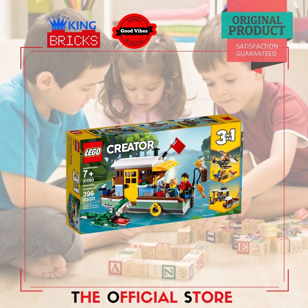 Jual LEGO Original CREATOR 31093 Riverside Houseboat - Mainan Anak ...