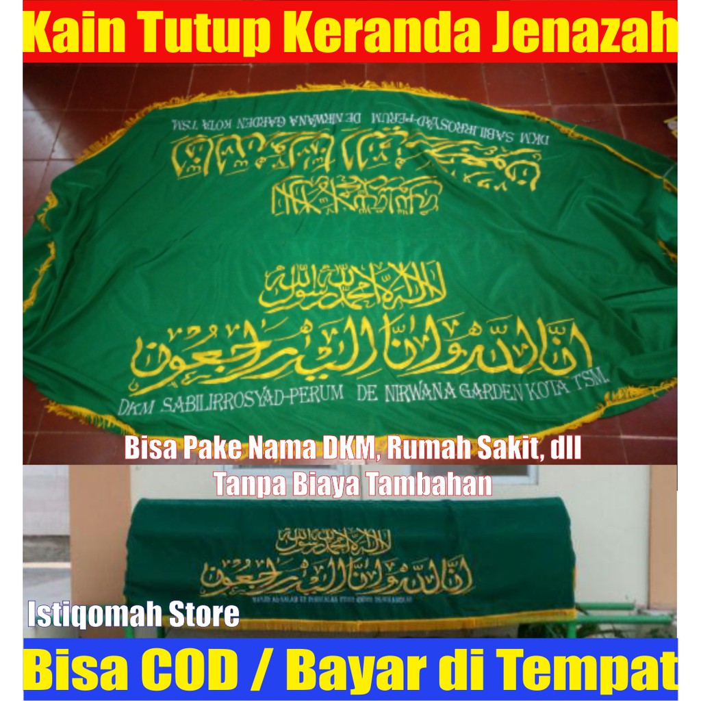 Jual Kain Penutup / Tutup Keranda Jenazah Murah Full Bordir Tasik Bisa ...