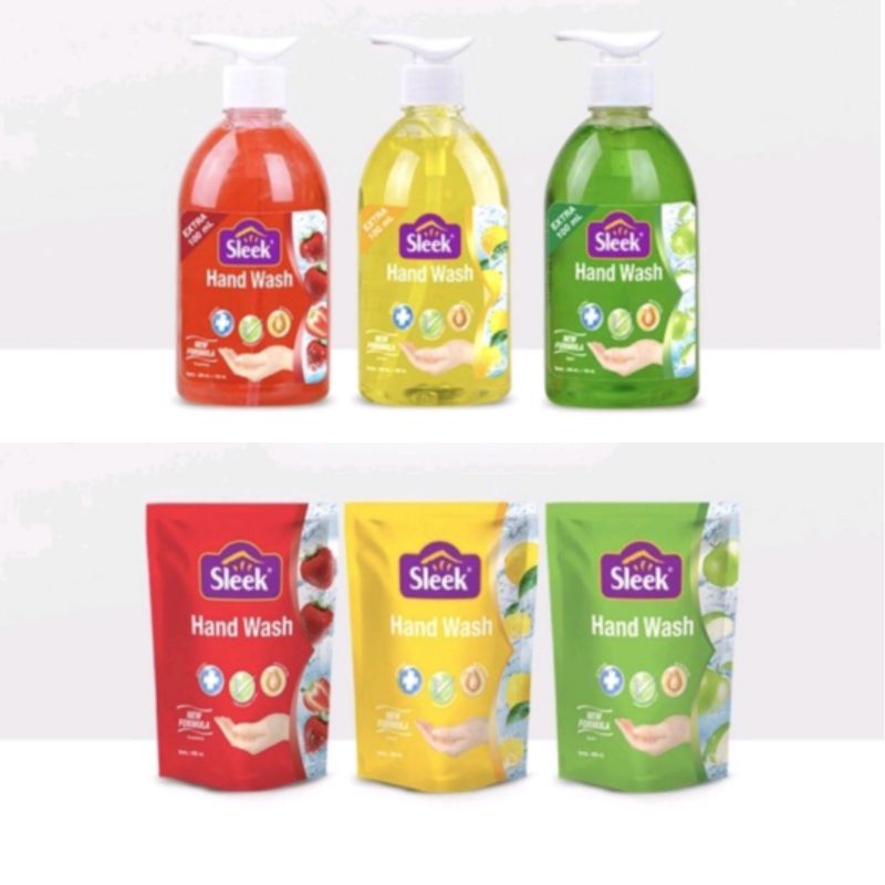 Jual Sleek Botol&Pouch Handwash Sabun Cuci Tangan Antibacterial 3 ...