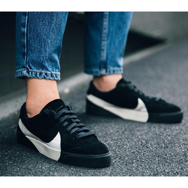 Nike blazer city low black white best sale