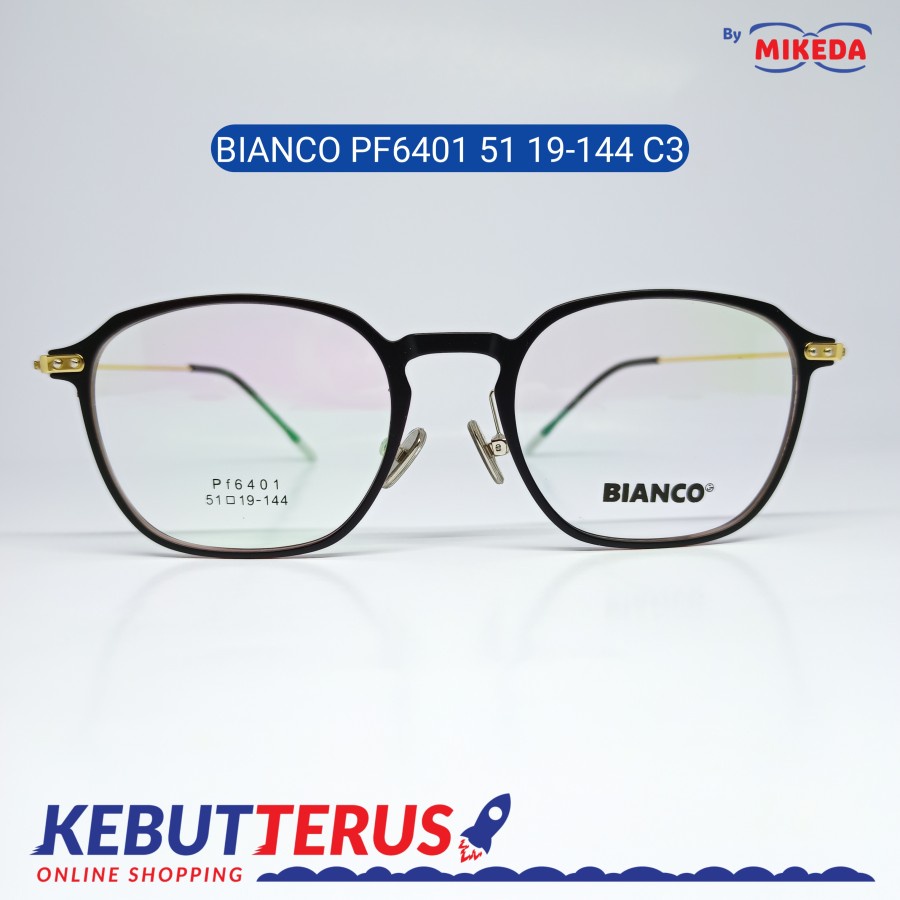 Jual Mikeda-FRAME KACAMATA BIANCO PF6401 51 19-144 C3+LENSA(MINUS ...