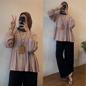 Raisa Blouse Rayon Crinkle Premium Rania Blouse Crinkle
