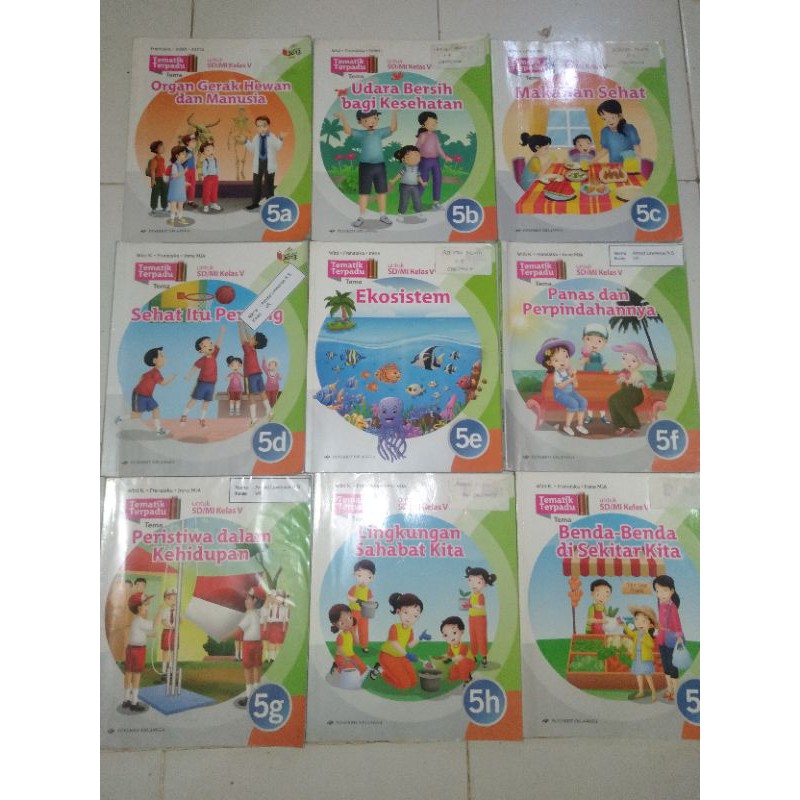 Jual ORIGINAL BUKU TEMATIK TERPADU JILID 5A 5B 5C 5D 5E 5F 5G 5H 5I ...