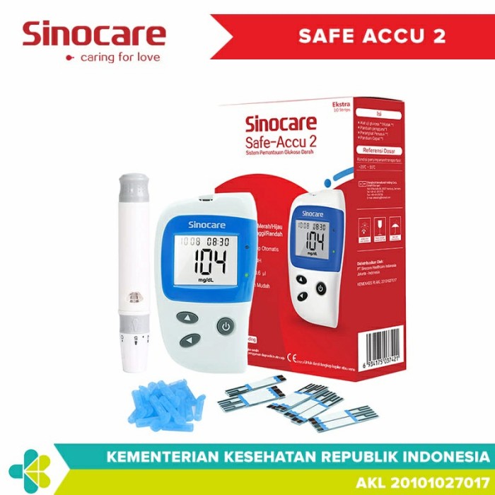 Jual Alat Cek Gula Darah Kolesterol Glukosa Portable In Safety E B Asam Urat Pribadi