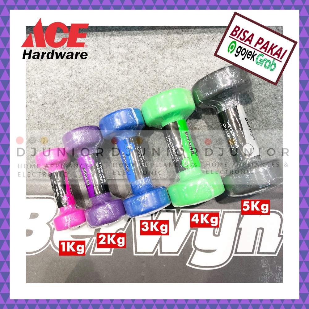 Jual ACE BERWYN BARBEL DUMBBELL NEOPRENE 1 KG 2 KG 3 KG 4